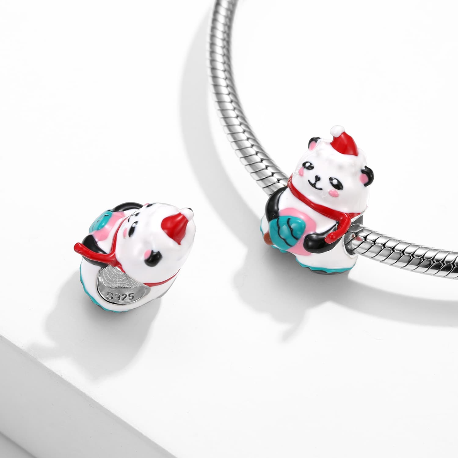 Christmas panda charm, detail image 2