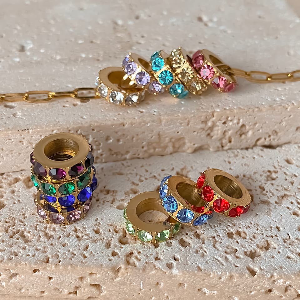 January Birthstone Spacer Bead, detail image 2