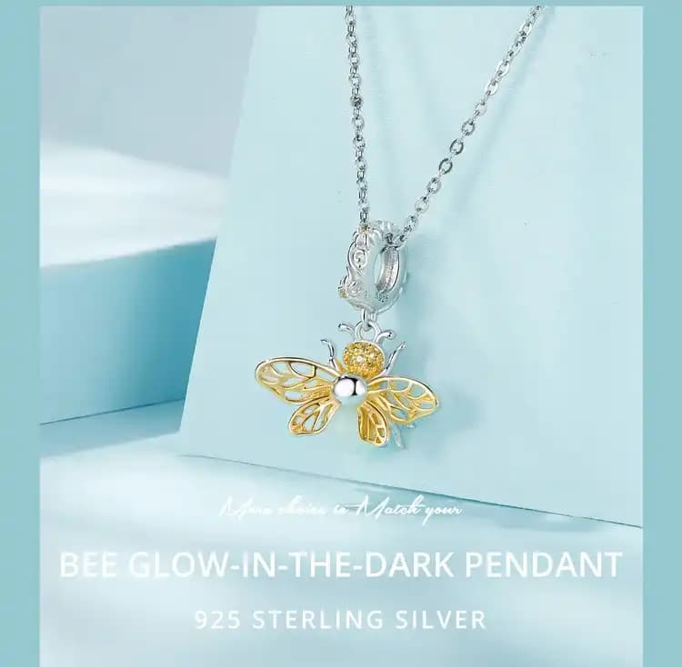 Luminescence bee charm, detail image 2