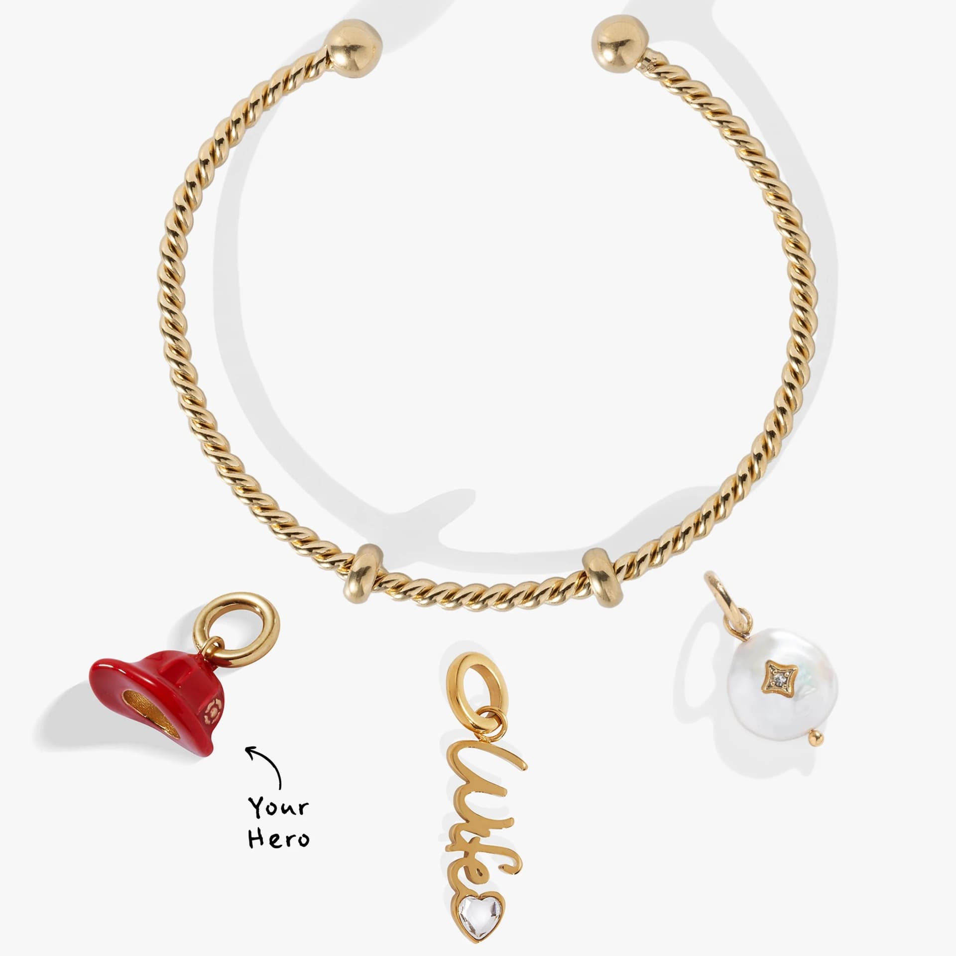 Wife cursive charm, detail image 2