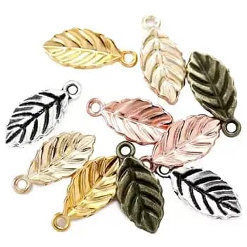 Nature charm bracelet idea with plant charms