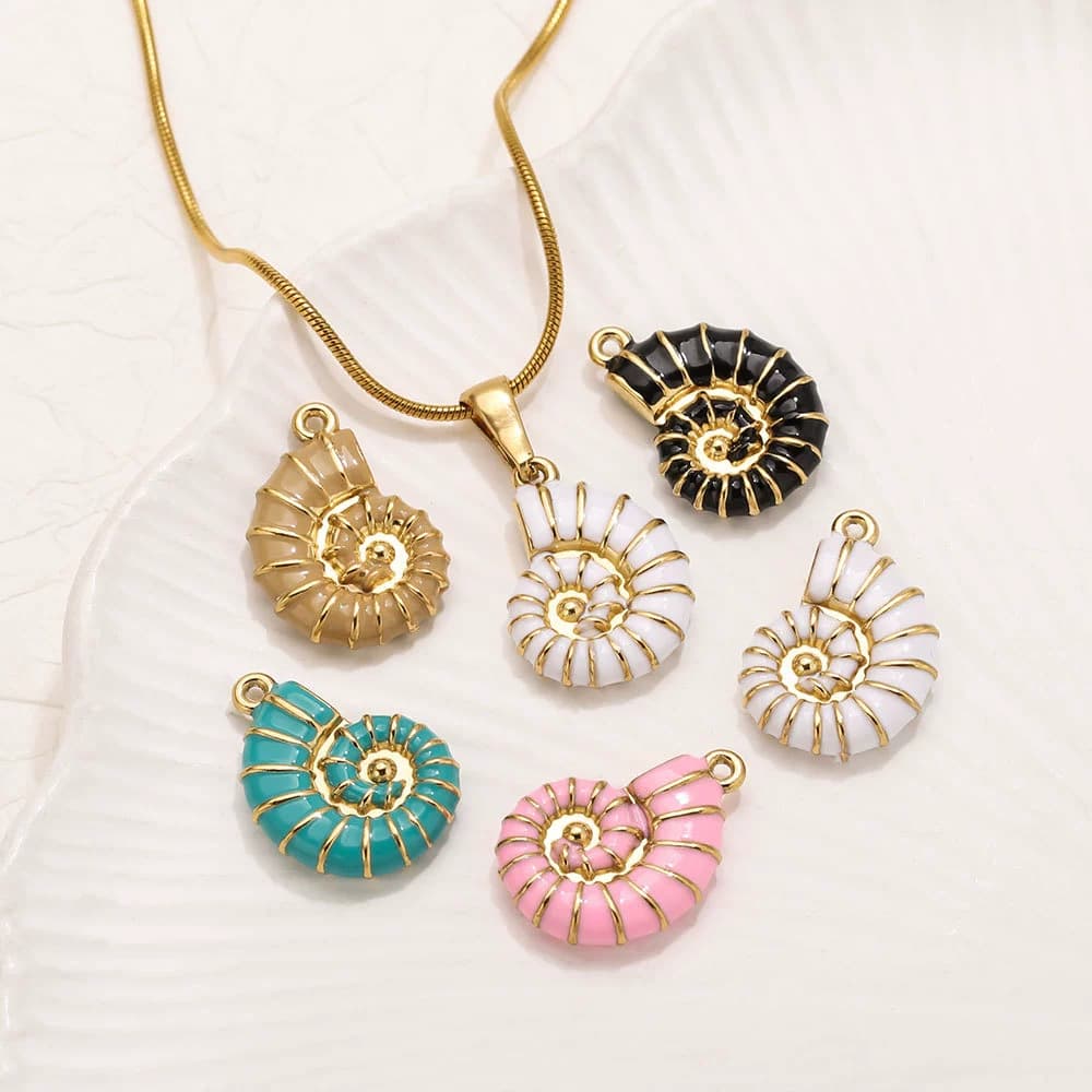 Enamel Nautilus Charm