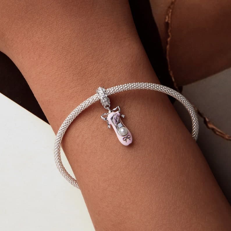 Ballet shoe Charm, detail image 2