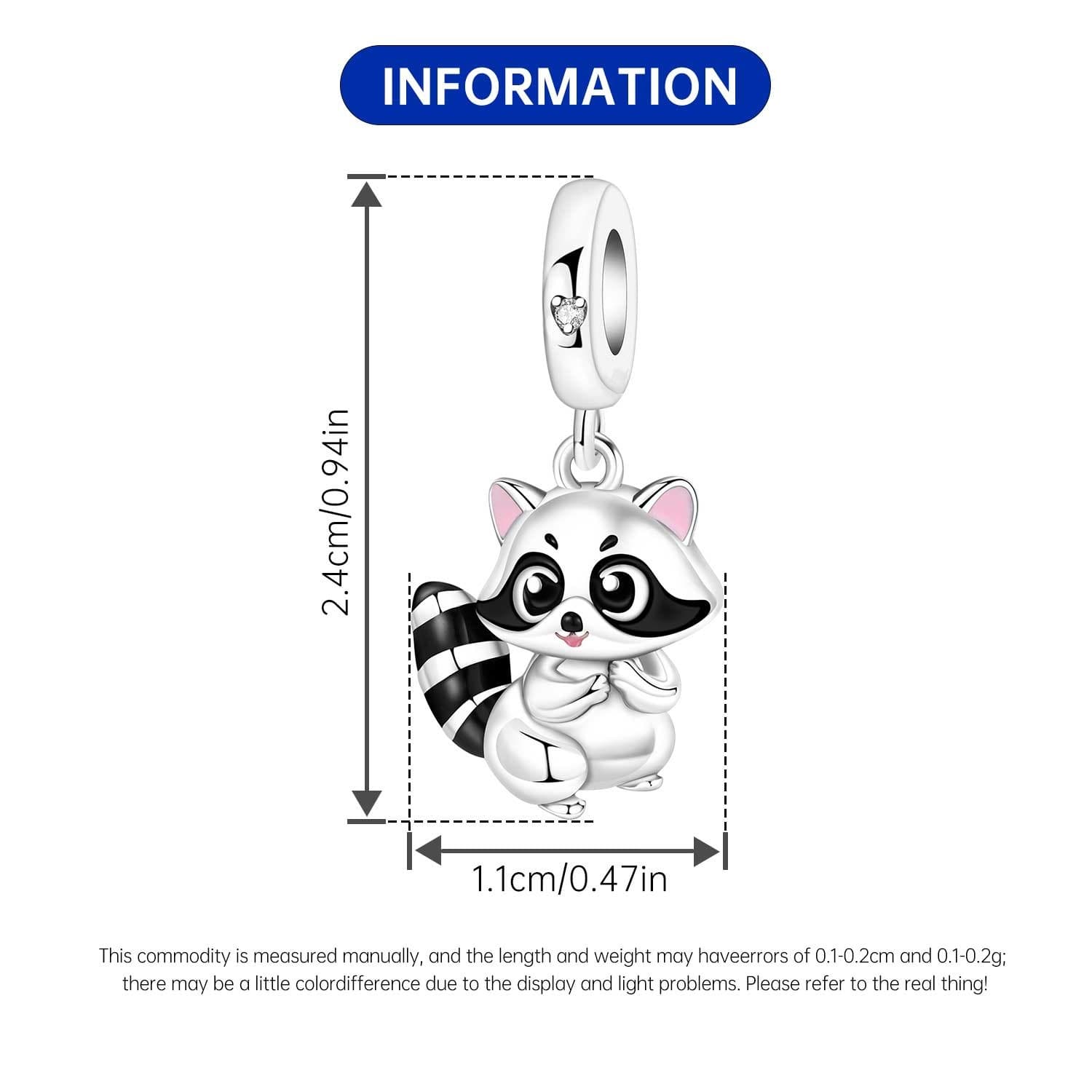 Raccoon charm, detail image 2