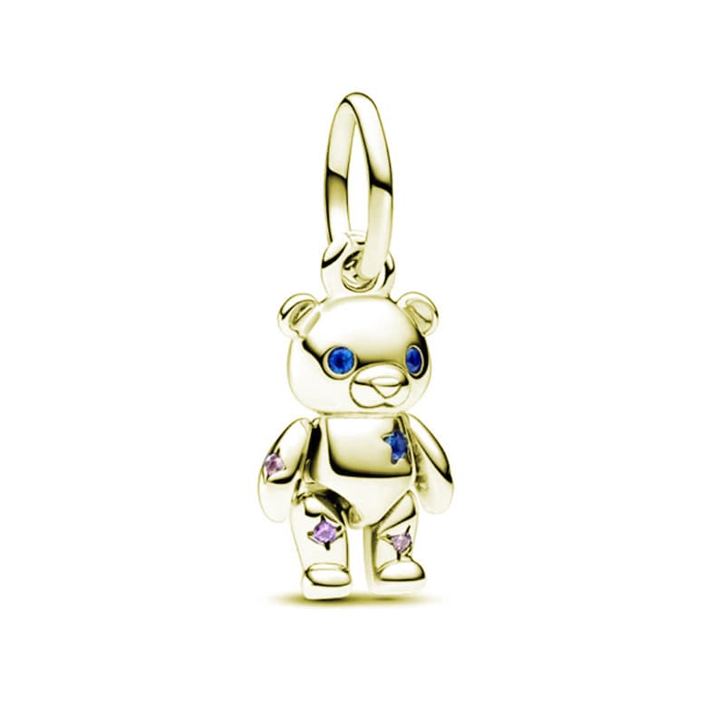Golden teddy charm