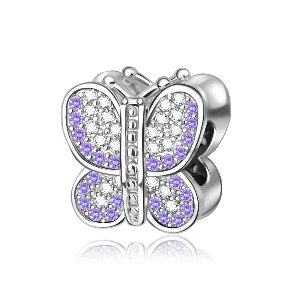 Purple butterfly charm