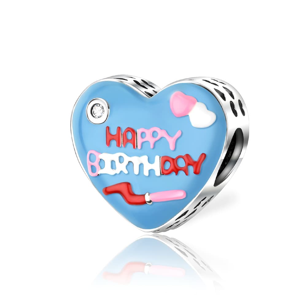 Happy Birthday Heart Charm