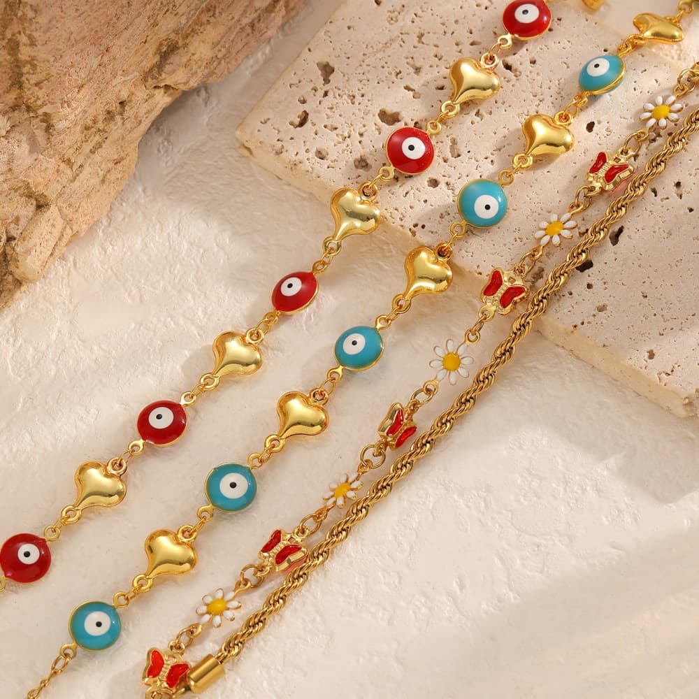 Stylish stainless steel minimalist and versatile chain bracelet., detail image 2