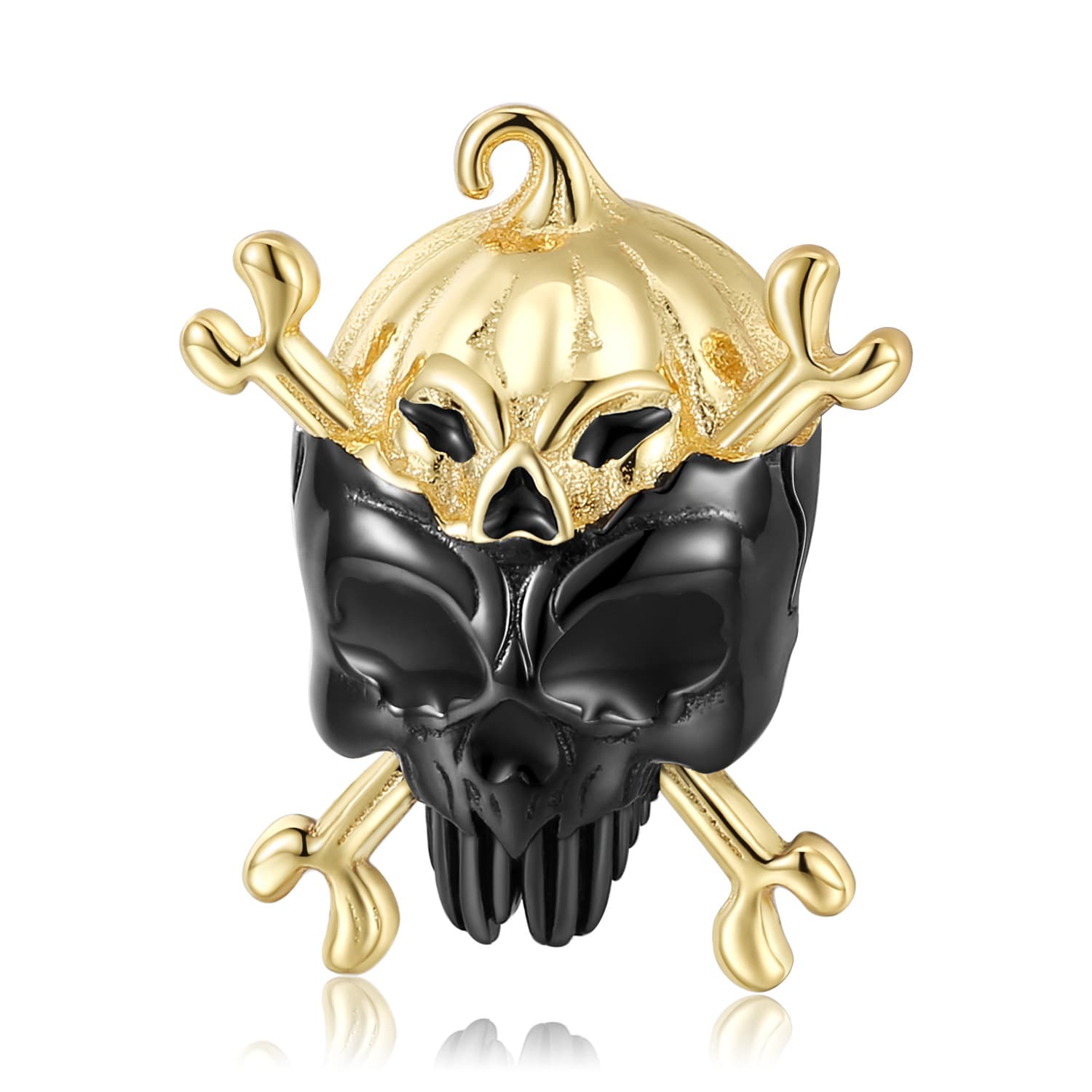 Pumpkin Skull Charm