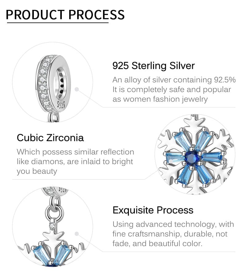 Snowflake charm, detail image 2