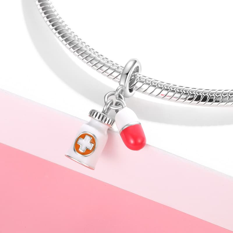 Medicine Bottle and Pill Charm, detail image 2