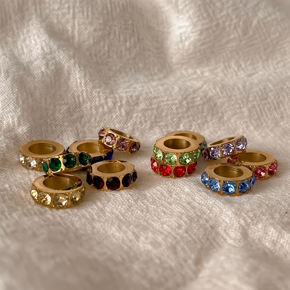 December Birthstone Spacer Bead