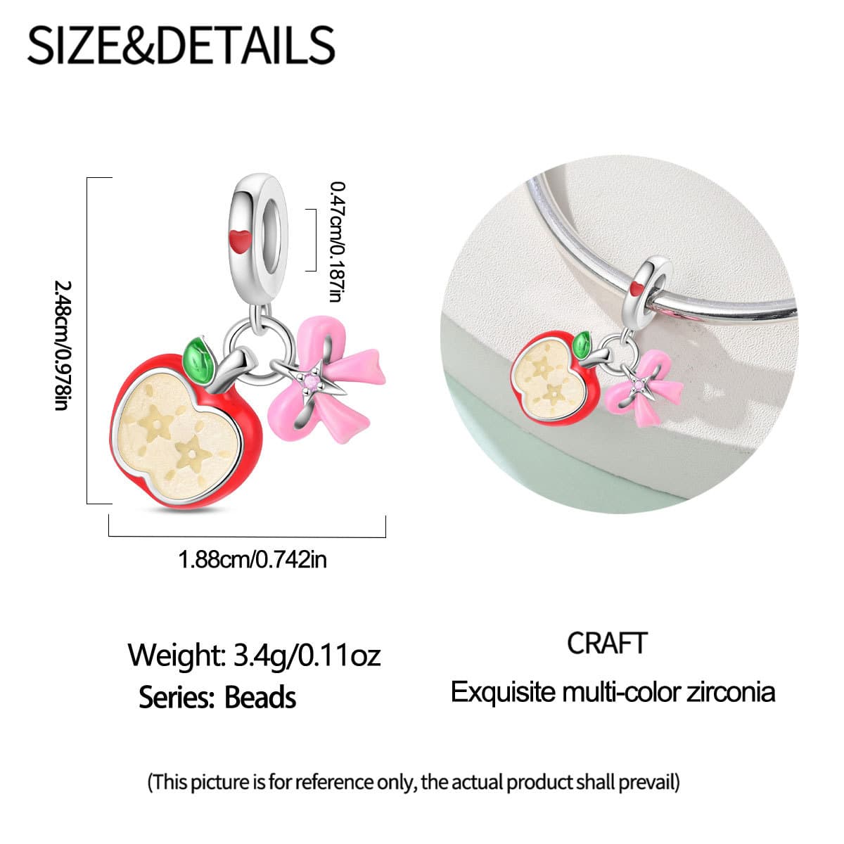 Apple Charm, detail image 2