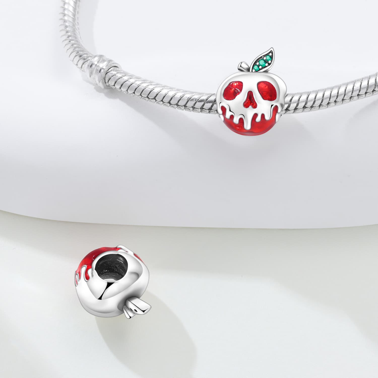 Skull Apple Beaded Charm, detail image 2