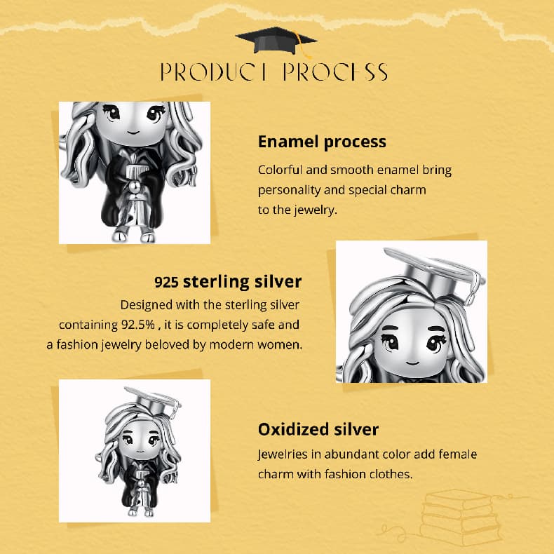 Graduation Girl Bead, detail image 2