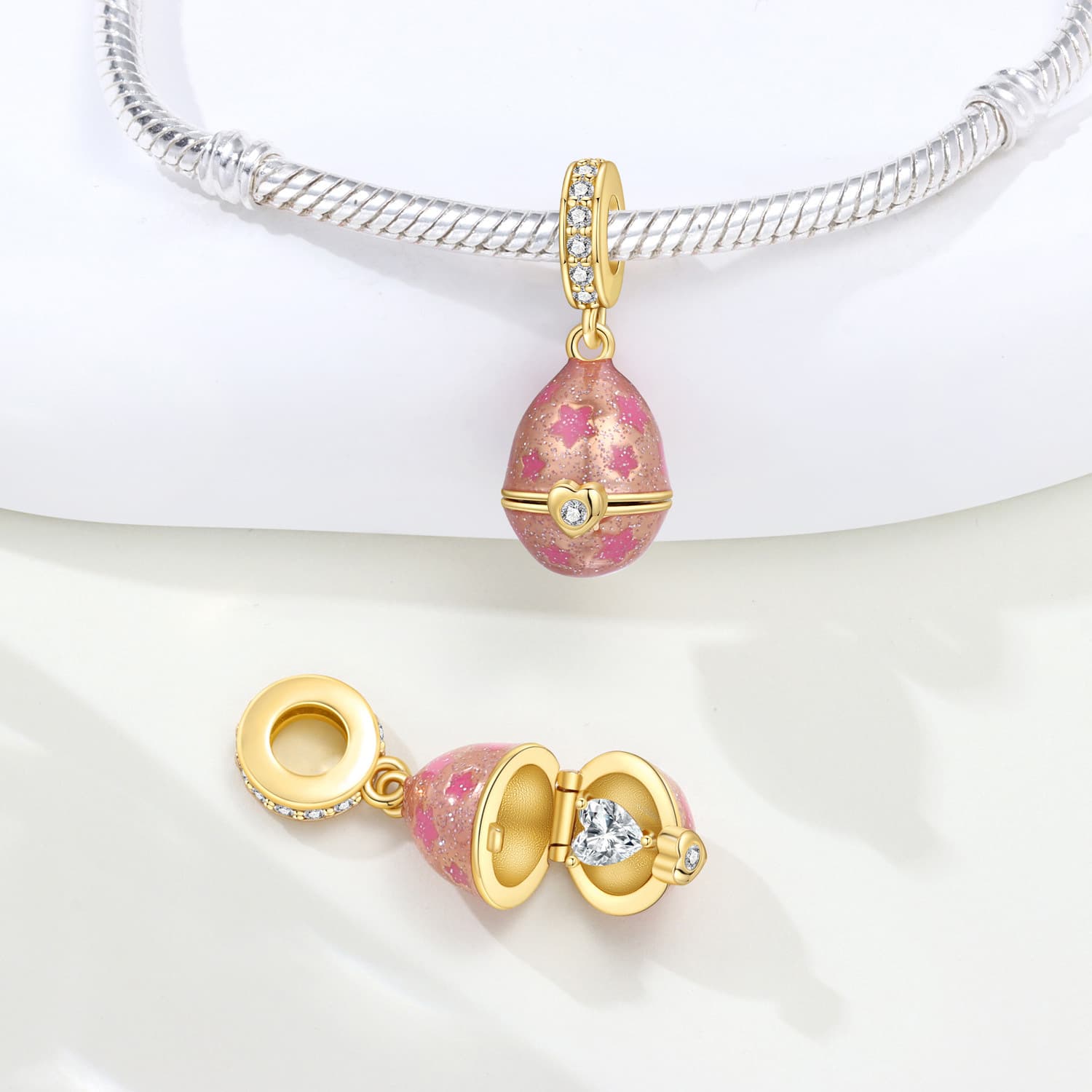 Easter Heart Eggs Charm, detail image 2