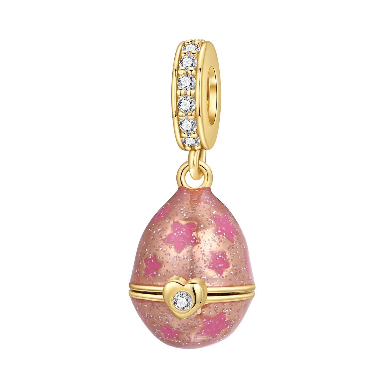 Easter Heart Eggs Charm