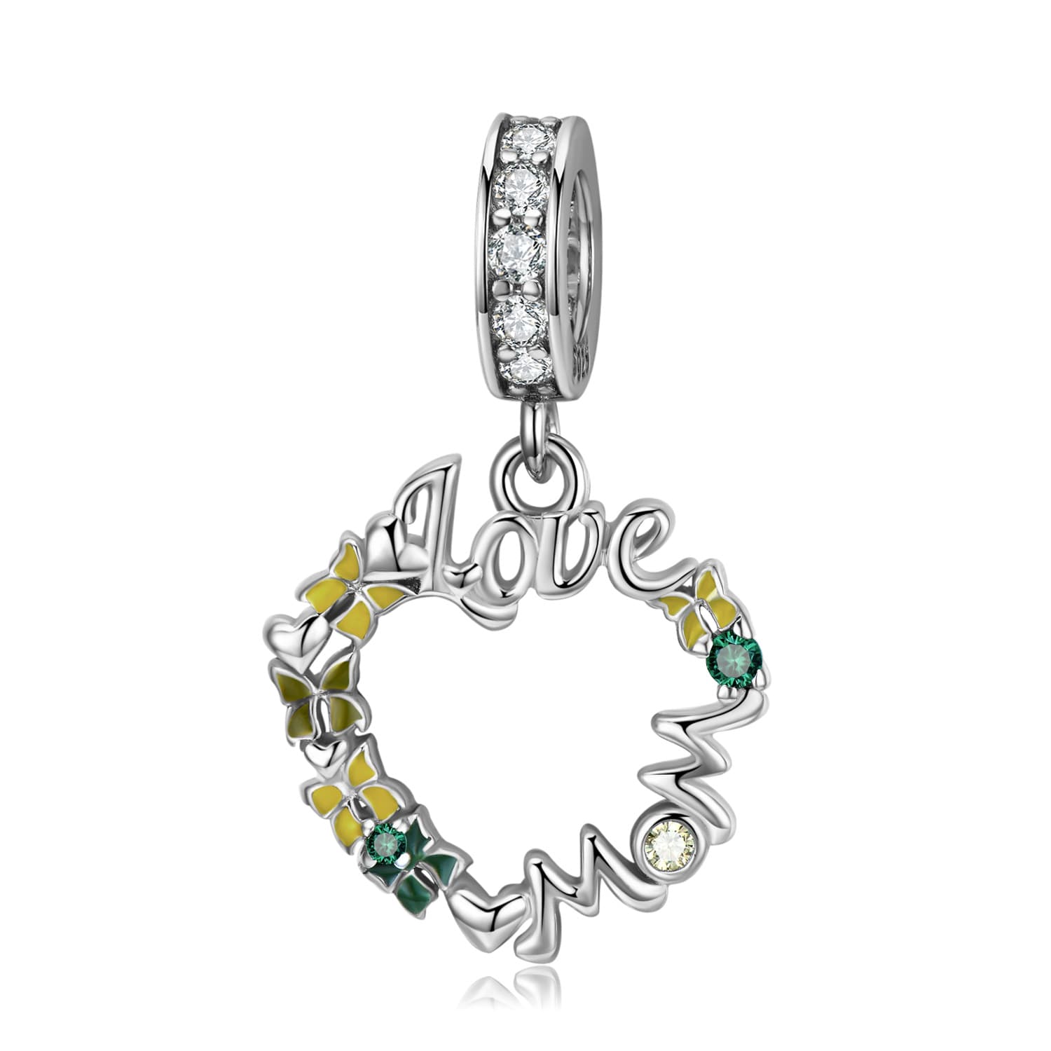 Mom heart charm