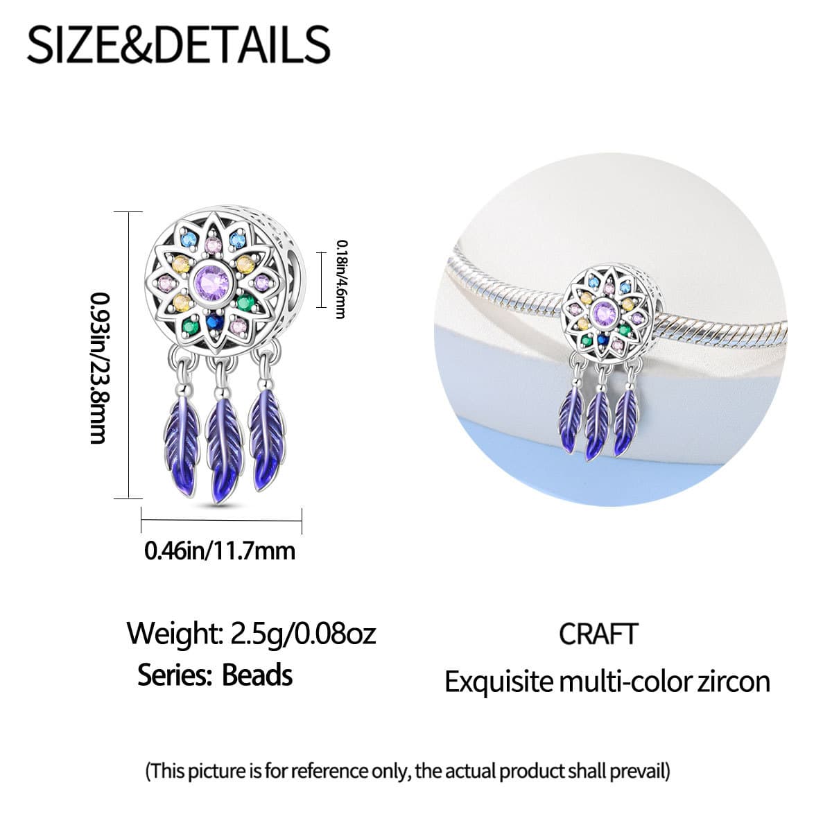 Dream catcher Charm, detail image 2