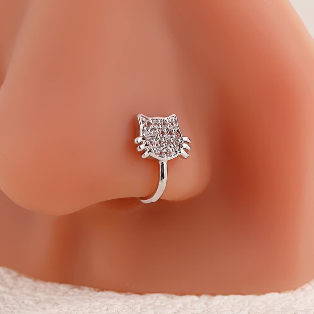 Cute Hello Kitty U-shaped nose clip, sweet non-piercing nose ring., detail image 2