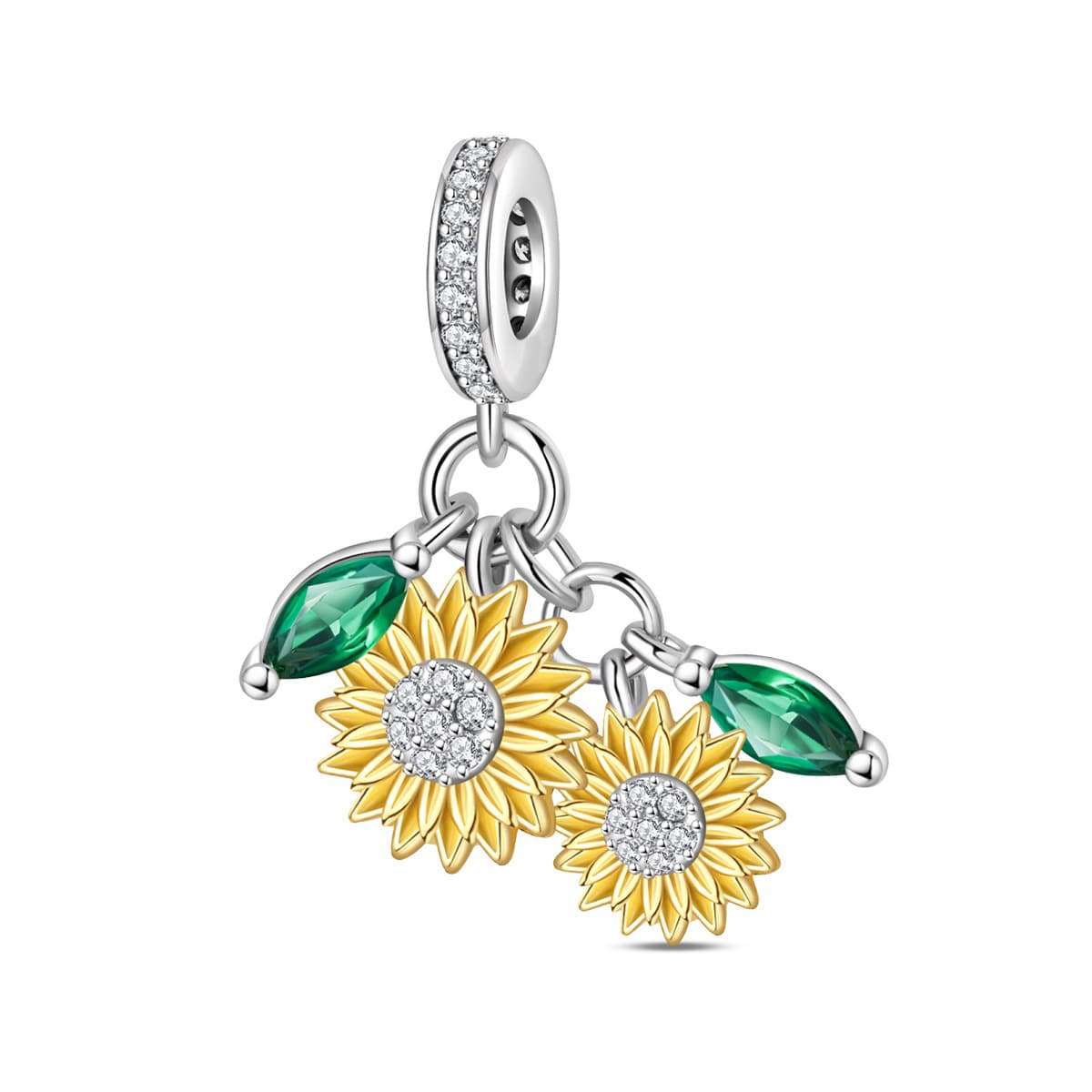 Two Sunflowers Charm